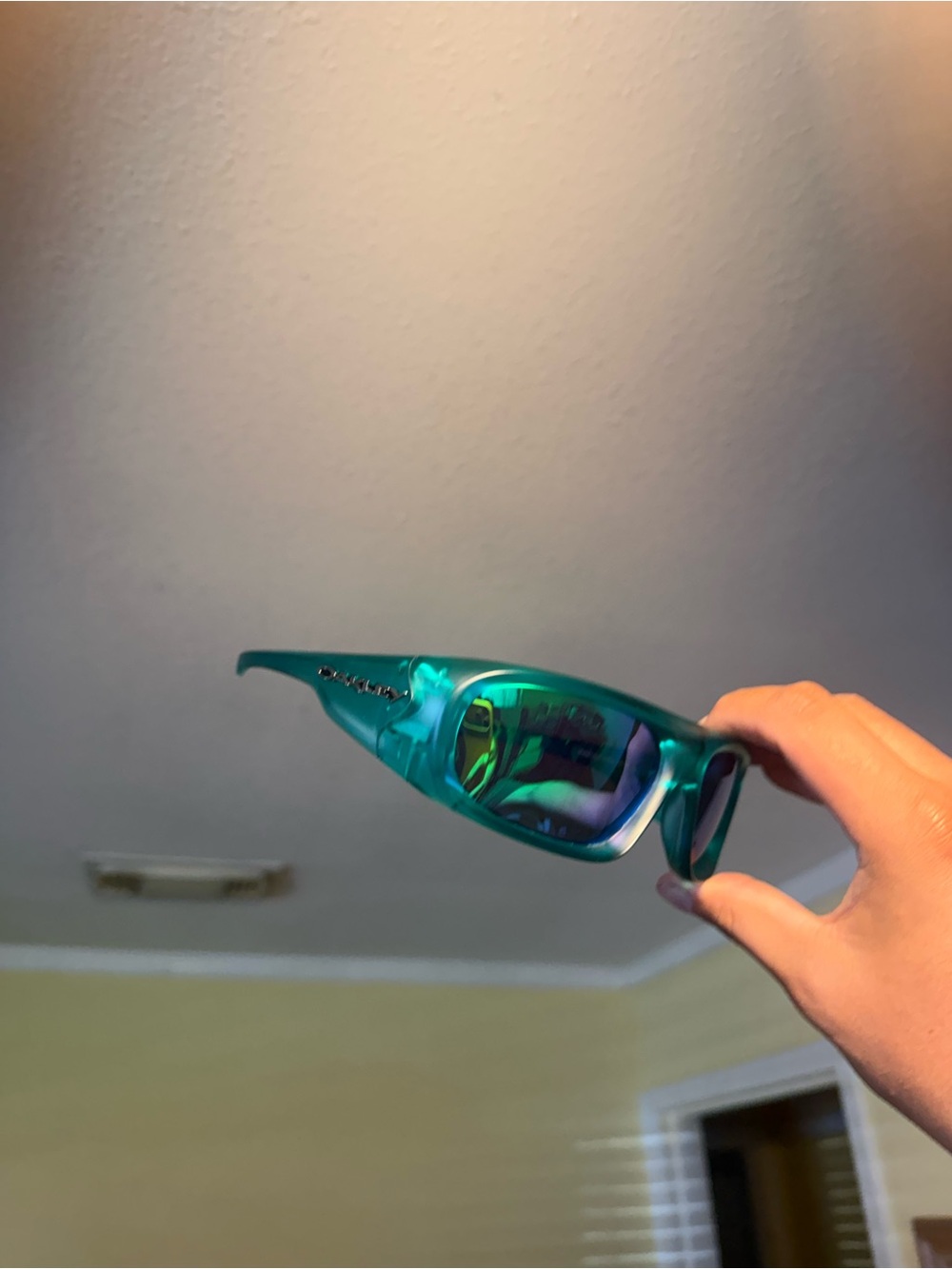 Teal Mirrored Sport Sunglasses Oakley Oakleys